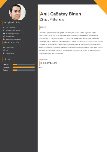 Ziraat Mühendisi Cv Örnekleri cv indir